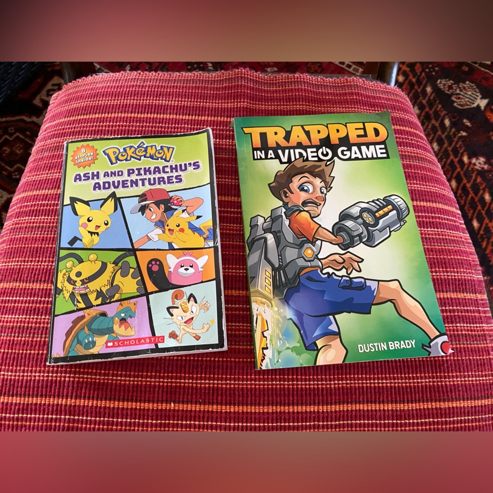 Pokemon and Trapped in a Video Game Books